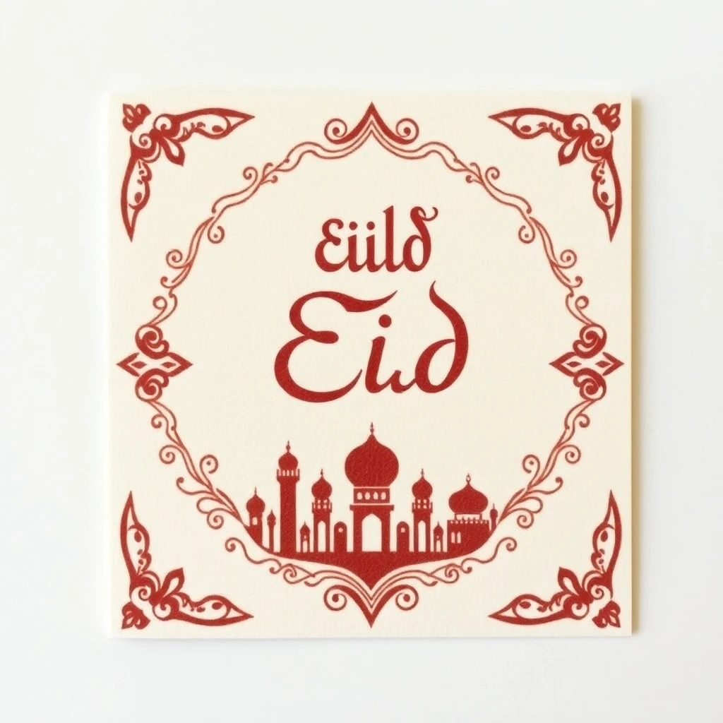 صورة لبطاقة عيد مصنوعة يدويًا